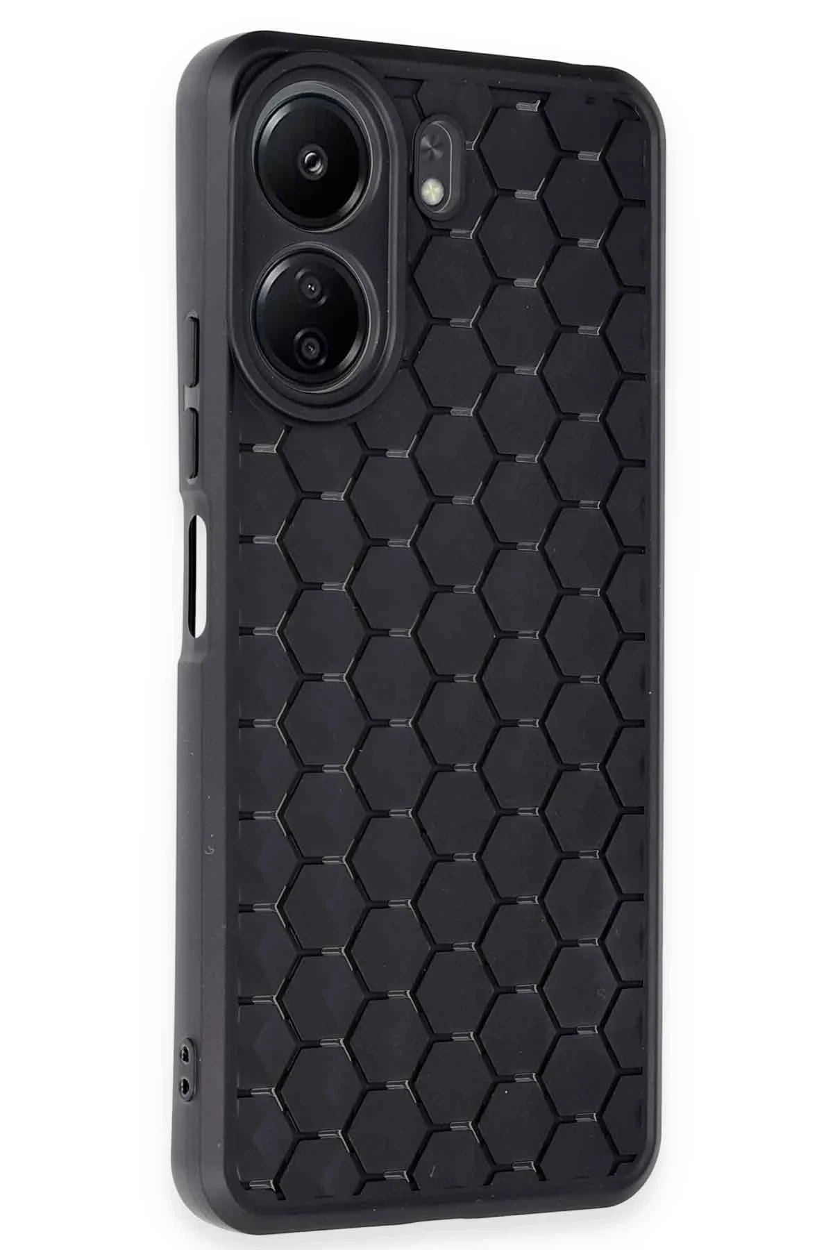 Mey İthalat® Redmi 13C Kılıf Petek Silikon Kapak - Siyah