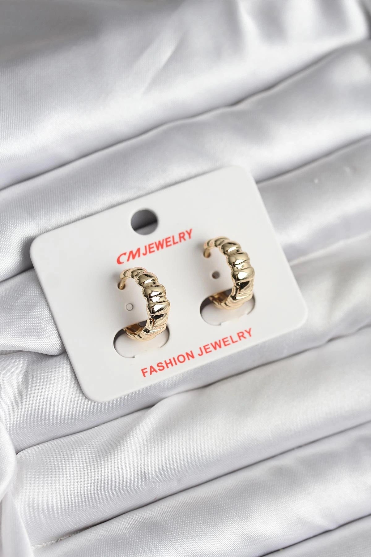 Mey İthalat® 14K Gold Renk Kaplama CM Kadın Küpe