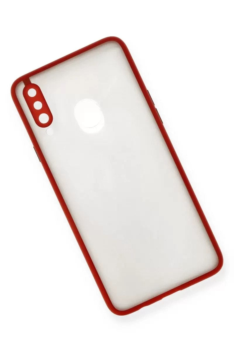 Mey İthalat® Samsung Galaxy A20S Kılıf Montreal Silikon Kapak - Kırmızı