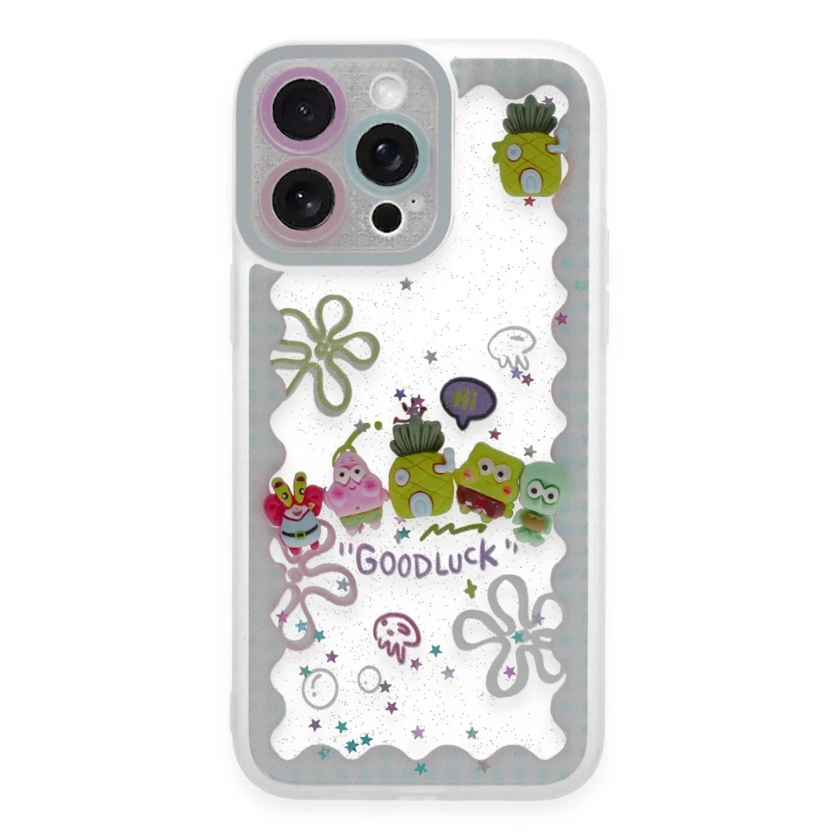 Mey İthalat® iPhone 14 Pro Max Kılıf Sweet Desenli Silikon Kapak - Açık Mavi