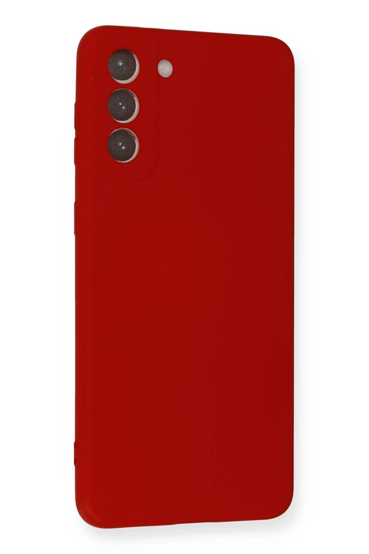 Mey İthalat® Samsung Galaxy S21 Plus Kılıf Nano içi Kadife Silikon - Kırmızı