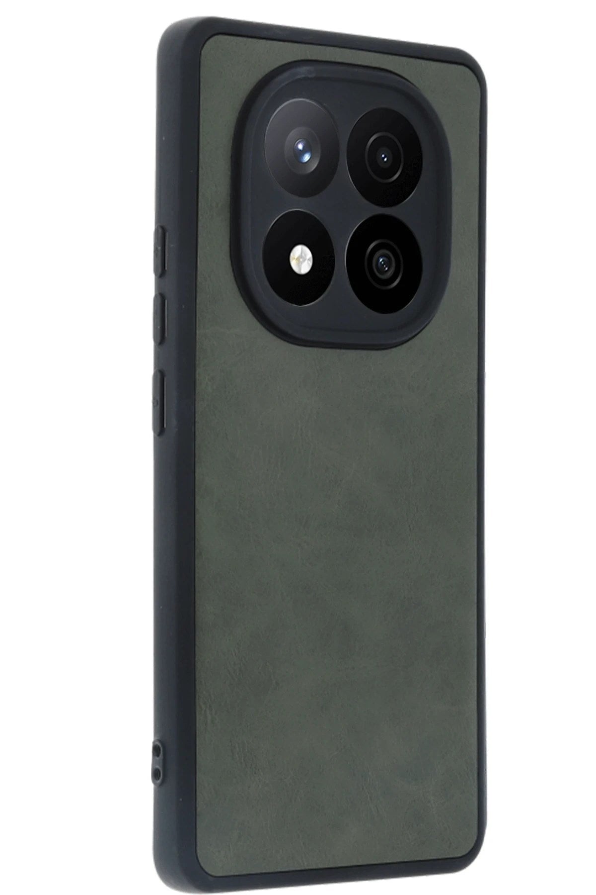 Mey İthalat® Redmi Note 14 Pro 5G Kılıf Aras Deri Kapak - Koyu Yeşil