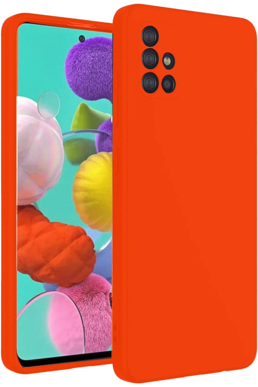 Mey İthalat® Samsung Galaxy A31 Kılıf Nano içi Kadife Silikon - Turuncu