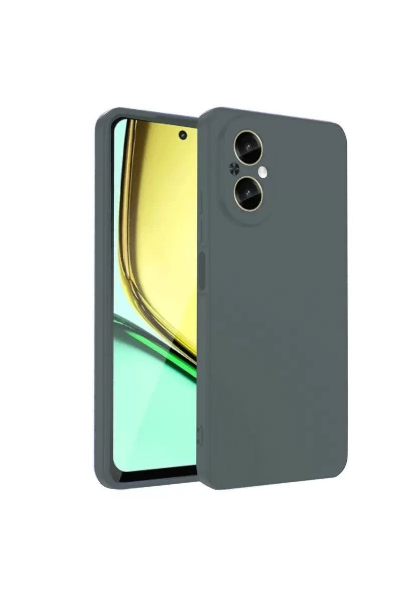 Mey İthalat® Realme 12 Lite Kılıf First Silikon - Koyu Yeşil