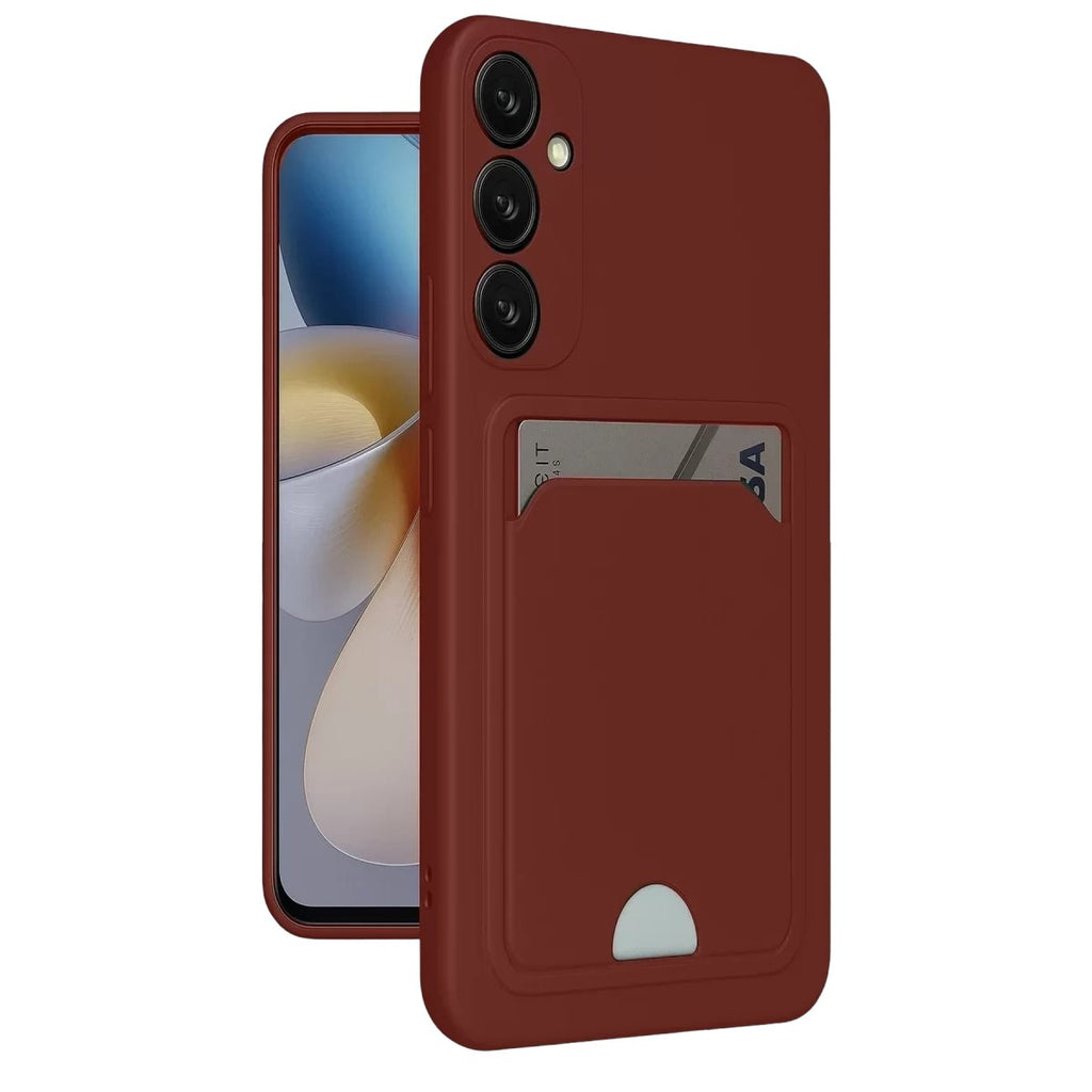 Mey İthalat® Samsung Galaxy A26 Kılıf Kelvin Kartvizitli Silikon - Bordo