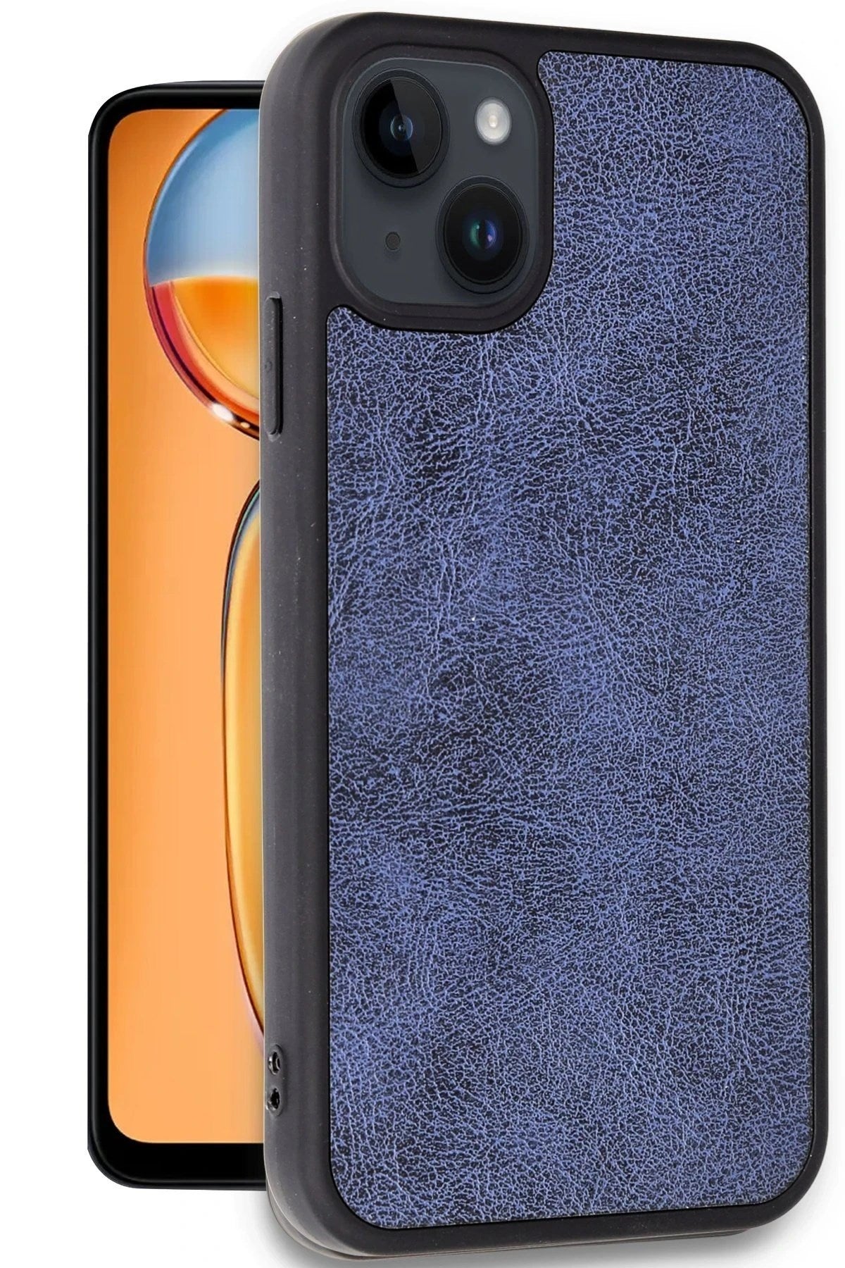 Mey İthalat® iPhone 15 Kılıf Aras Deri Kapak - Lacivert