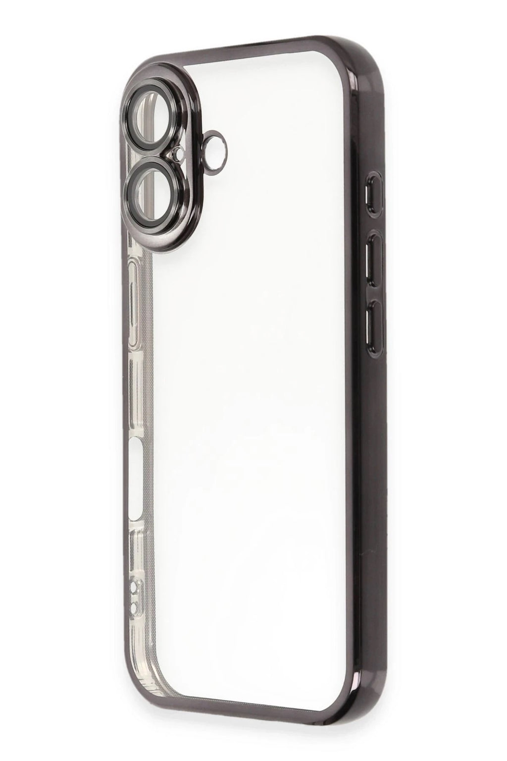 Mey İthalat® iPhone 16 Kılıf Lensli Silikon - Siyah