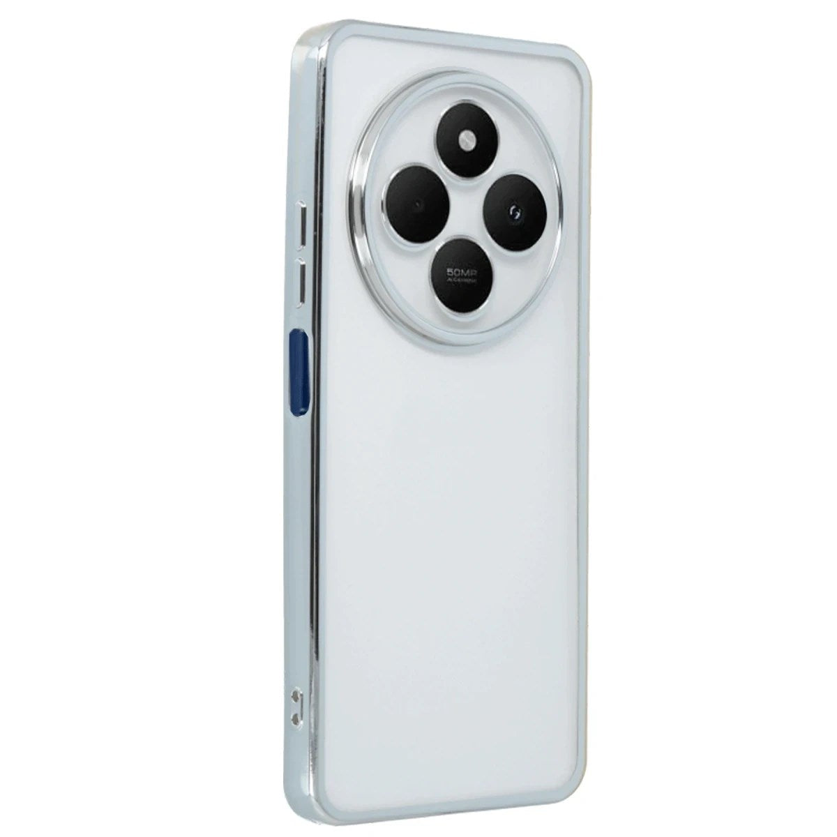 Mey İthalat® Redmi 14C Kılıf Lensli Silikon - Gümüş