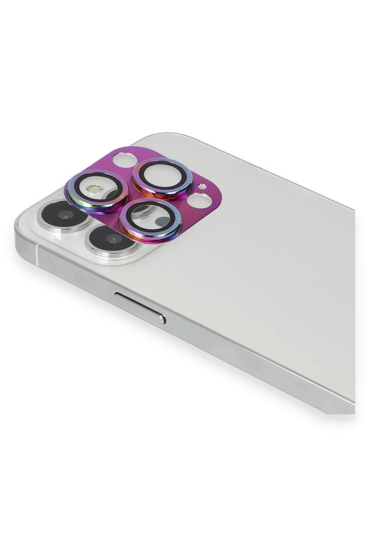 Mey İthalat® iPhone 13 Pro Max Pers Alüminyum Kamera Lens - Rainbow