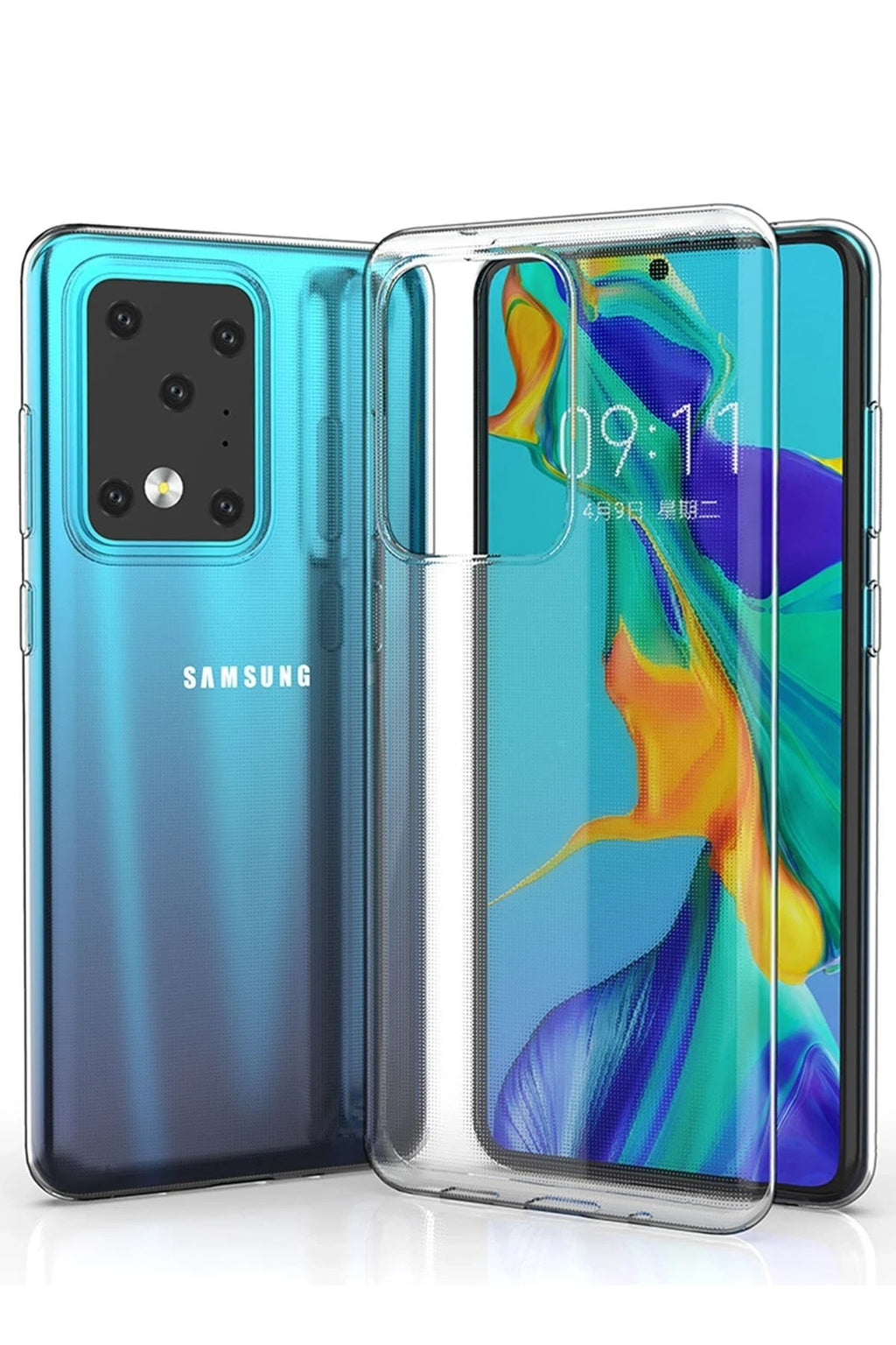 Mey İthalat® Samsung Galaxy S20 Ultra Kılıf Lüx Şeffaf Silikon