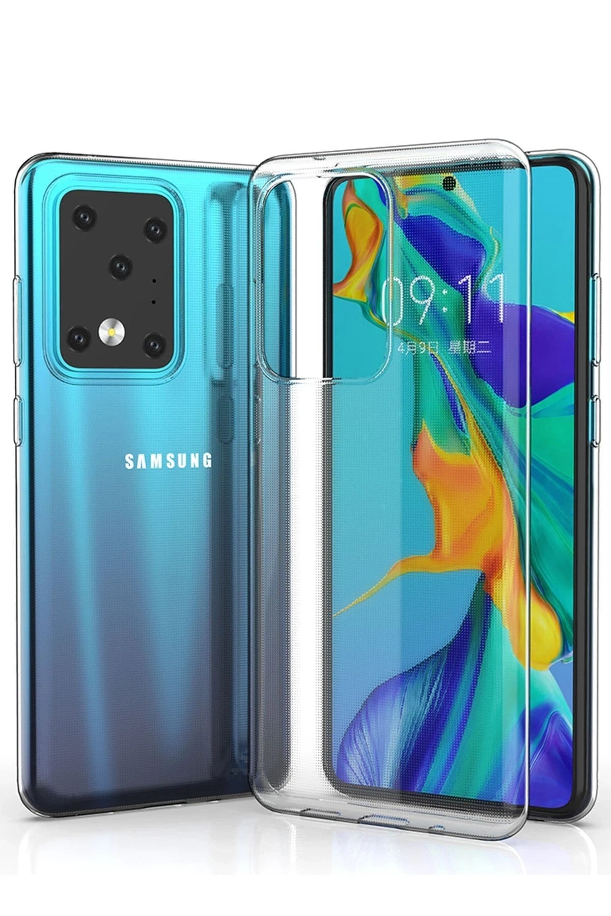 Mey İthalat® Samsung Galaxy S20 Ultra Kılıf Lüx Şeffaf Silikon