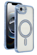Mey İthalat® iPhone 16E Joke Simli Magneticsafe Kılıf - Mavi