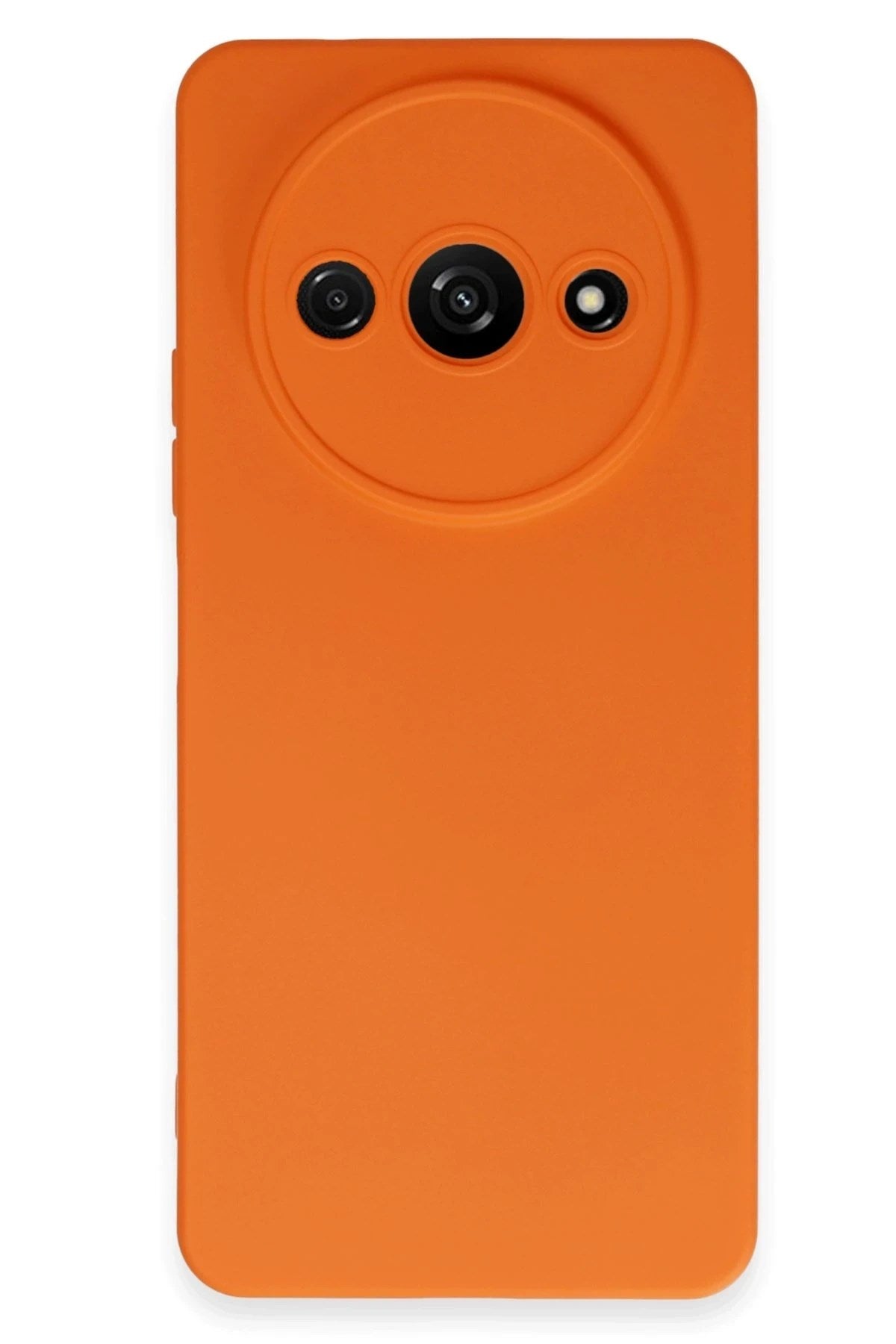 Mey İthalat® Redmi A3 4G Kılıf Nano içi Kadife Silikon - Turuncu