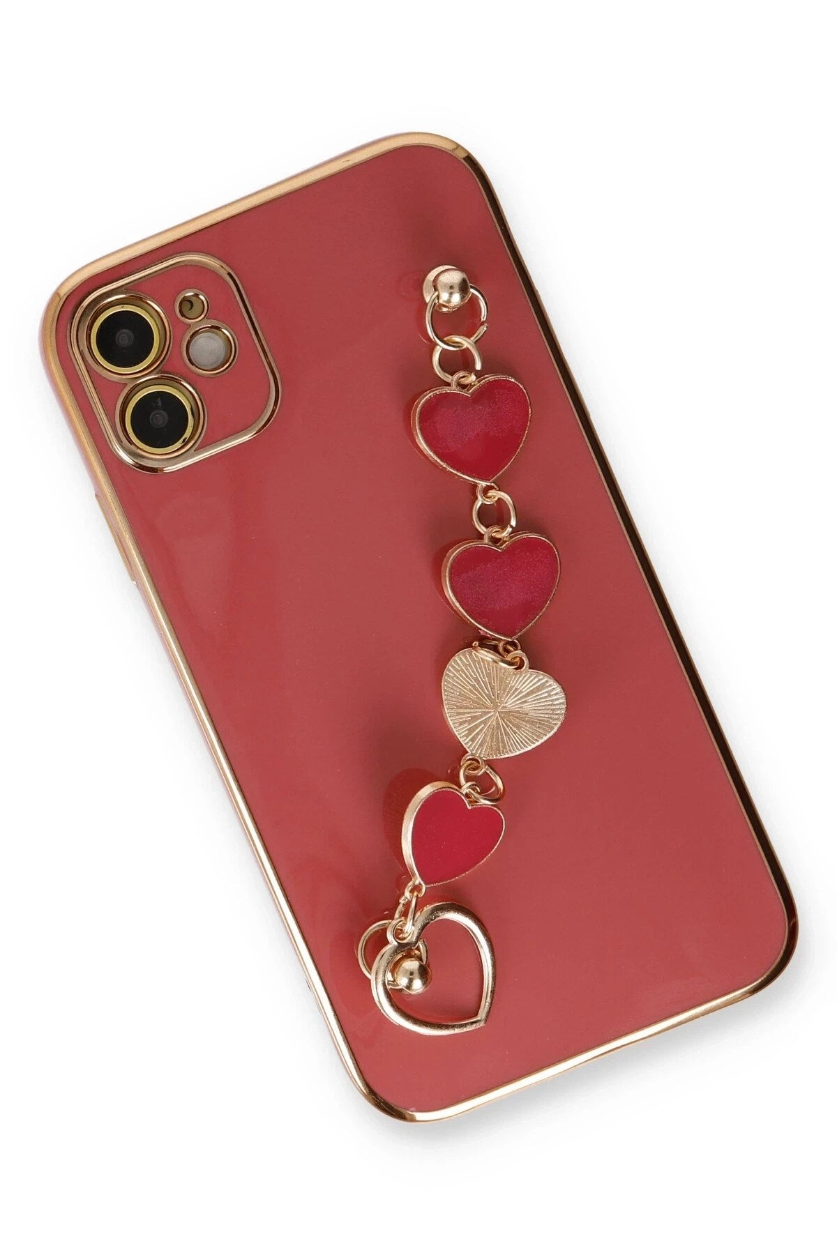 Mey İthalat® iPhone 12 Kılıf Esila Silikon - Kırmızı
