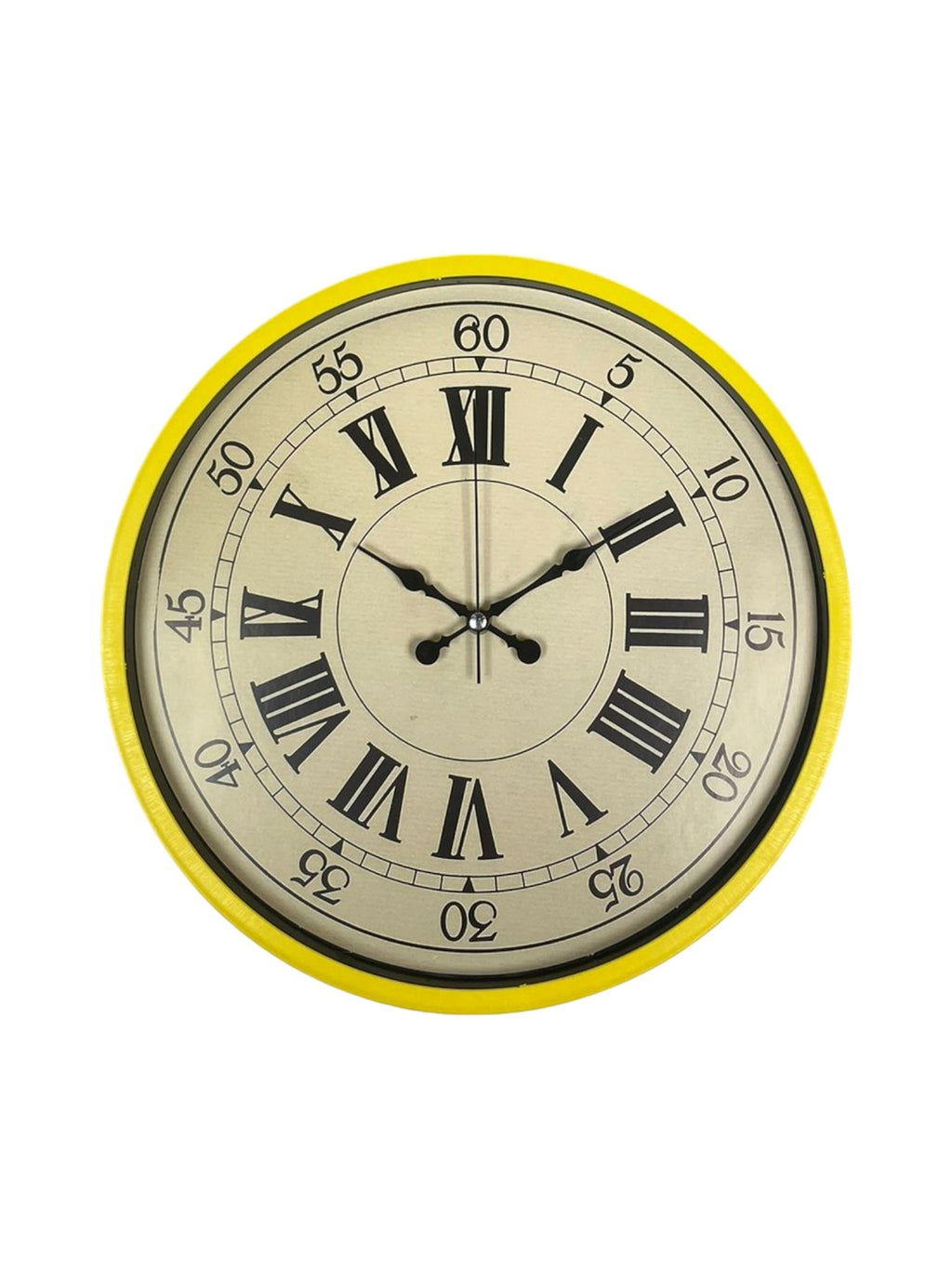 36 Cm Sarı Retro Duvar Saati