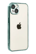 Mey İthalat® iPhone 15 Lensli Silikon - Yeşil