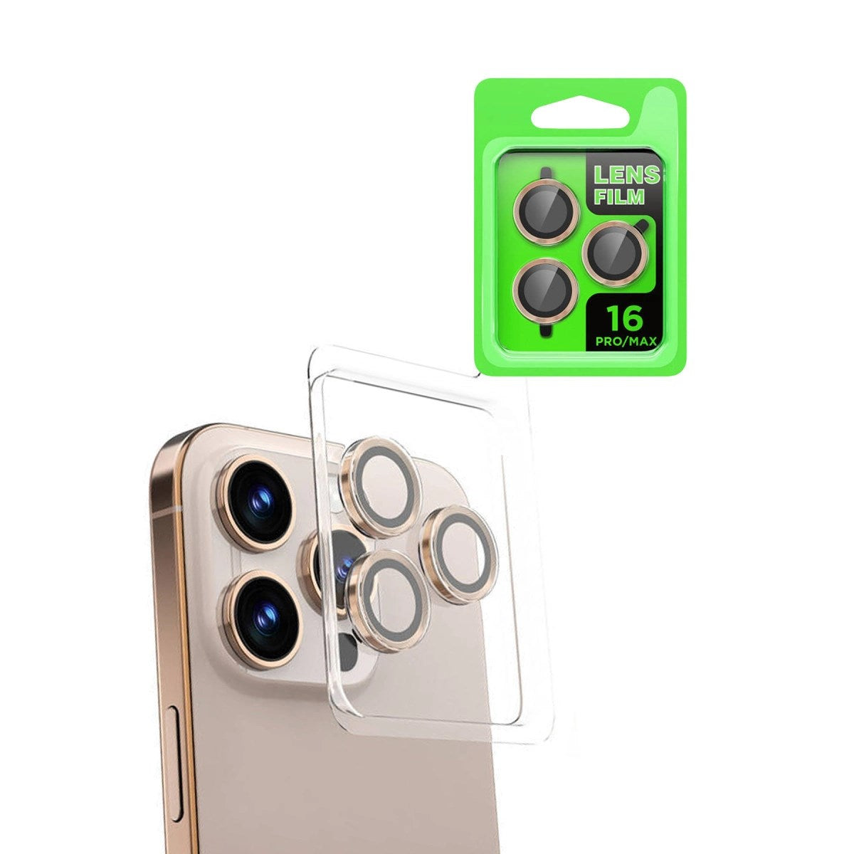 Mey İthalat® iPhone 16 Pro Max Raze Metal Kamera Lens - Natural Grey