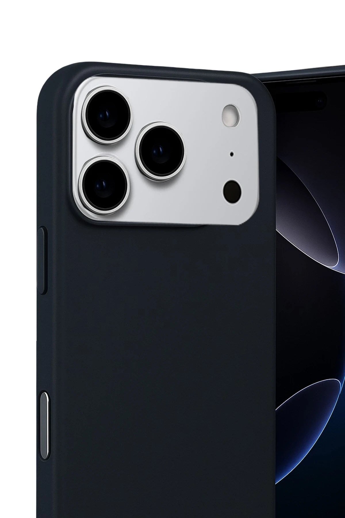 Mey İthalat® iPhone 17 Pro Nano içi Kadife Silikon - Siyah