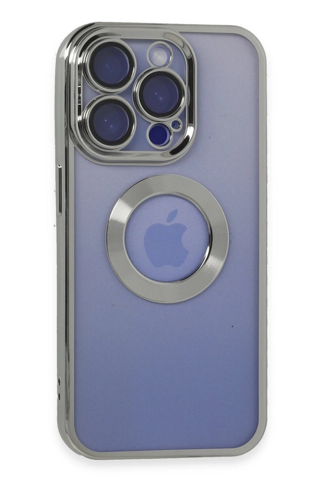 Mey İthalat® iPhone 15 Pro Max Kılıf Slot Silikon - Gümüş