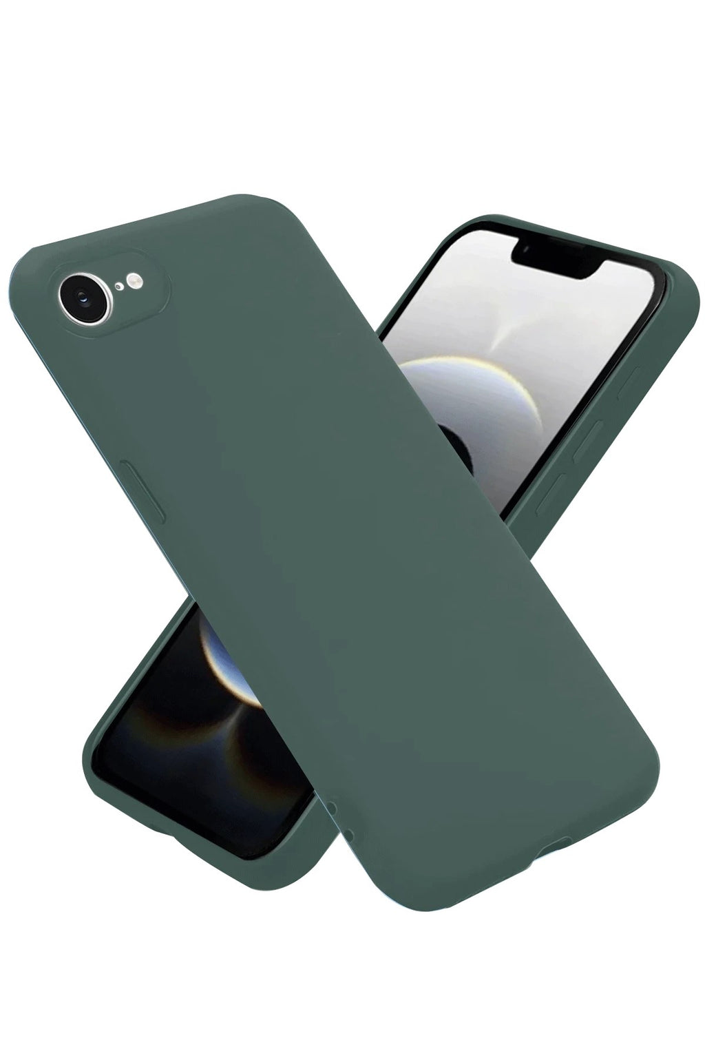 Mey İthalat® iPhone 16E Kılıf Nano içi Kadife Silikon - Koyu Yeşil