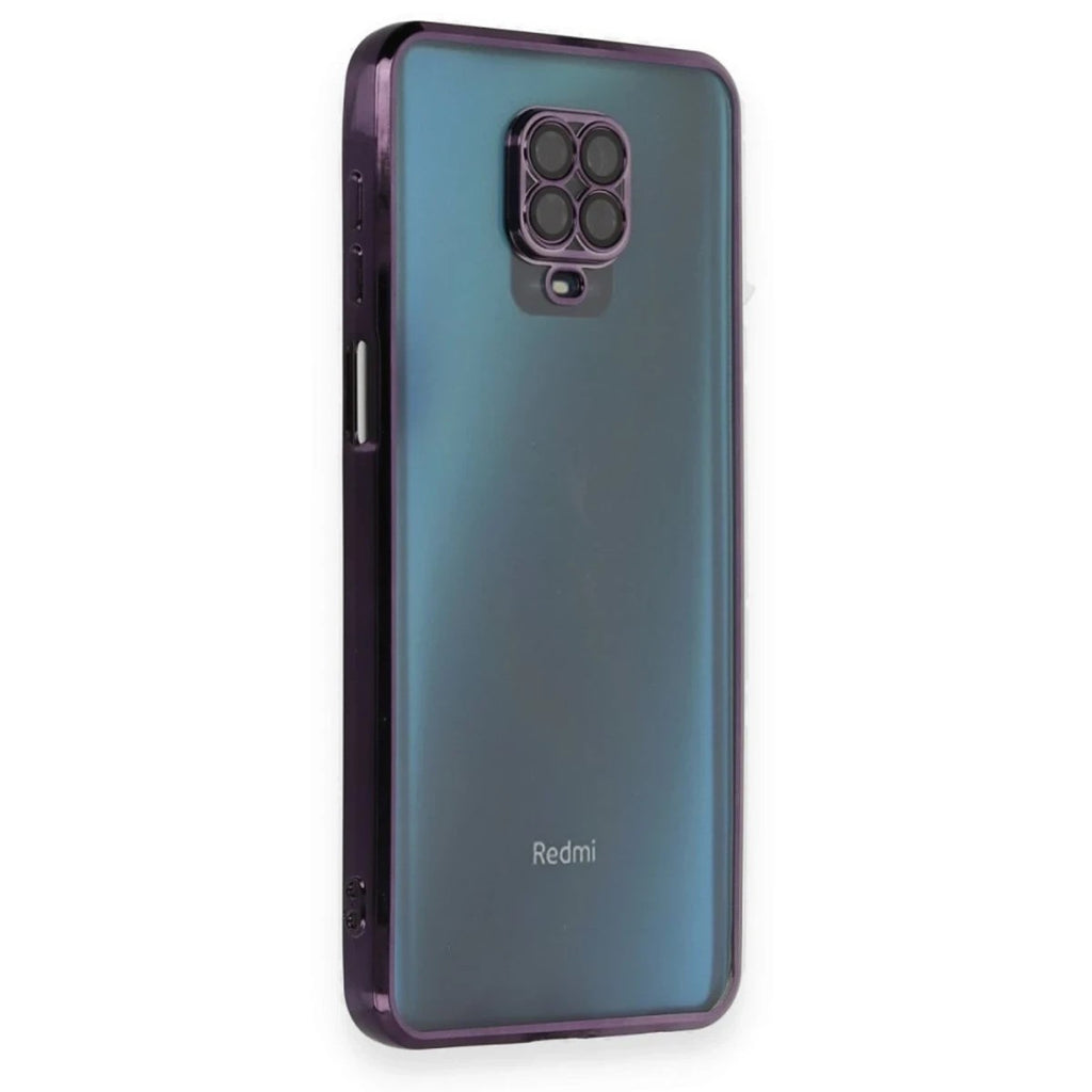 Mey İthalat® Redmi Note 9 Pro Kılıf Lensli Silikon - Mor