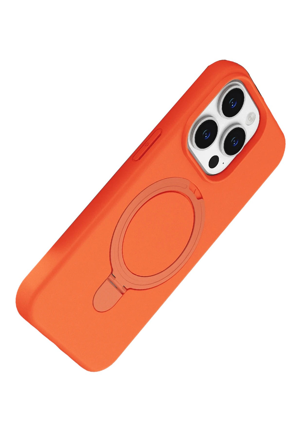 Mey İthalat® iPhone 14 Pro Max Regal Magsafe Standlı Kapak - Turuncu