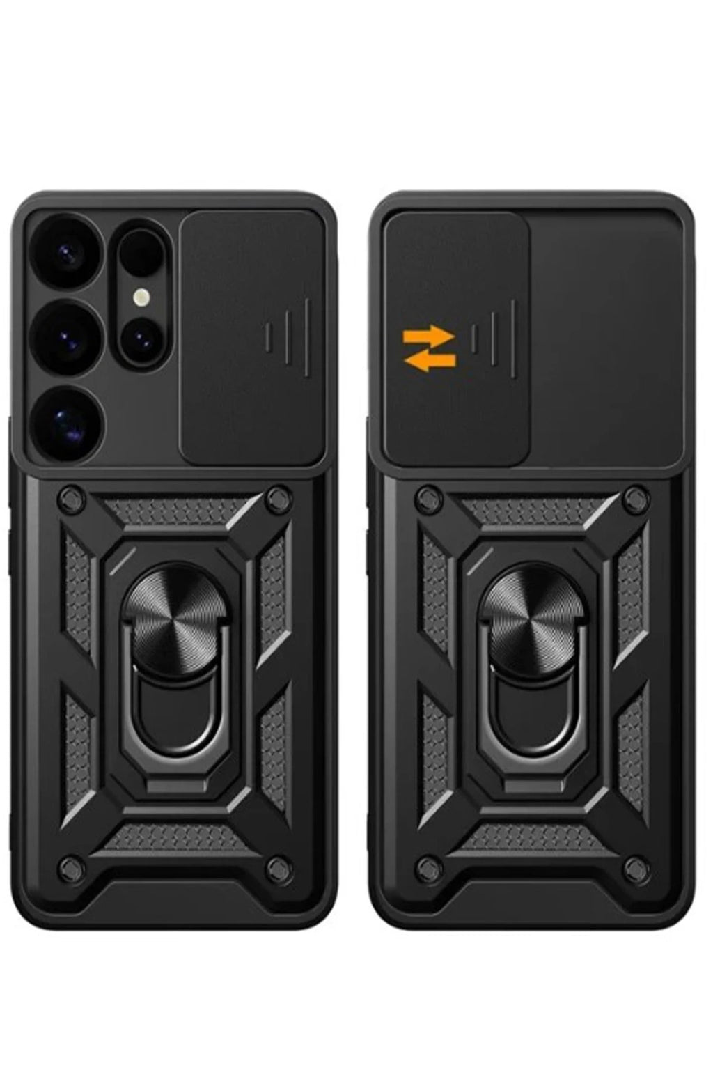 Mey İthalat® Samsung Galaxy S25 Ultra Kılıf Pars Lens Yüzüklü Silikon - Yeşil