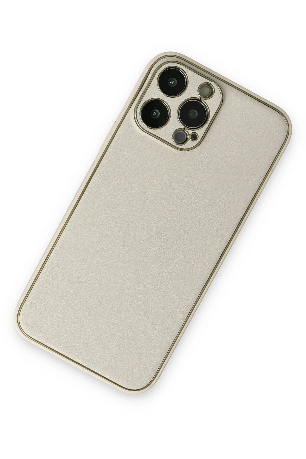 Mey İthalat® iPhone 13 Pro Kılıf Coco Deri Silikon Kapak - Beyaz