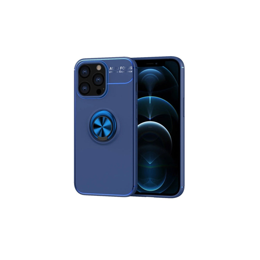 Mey İthalat® iPhone 13 Pro Kılıf Range Yüzüklü Silikon - Mavi