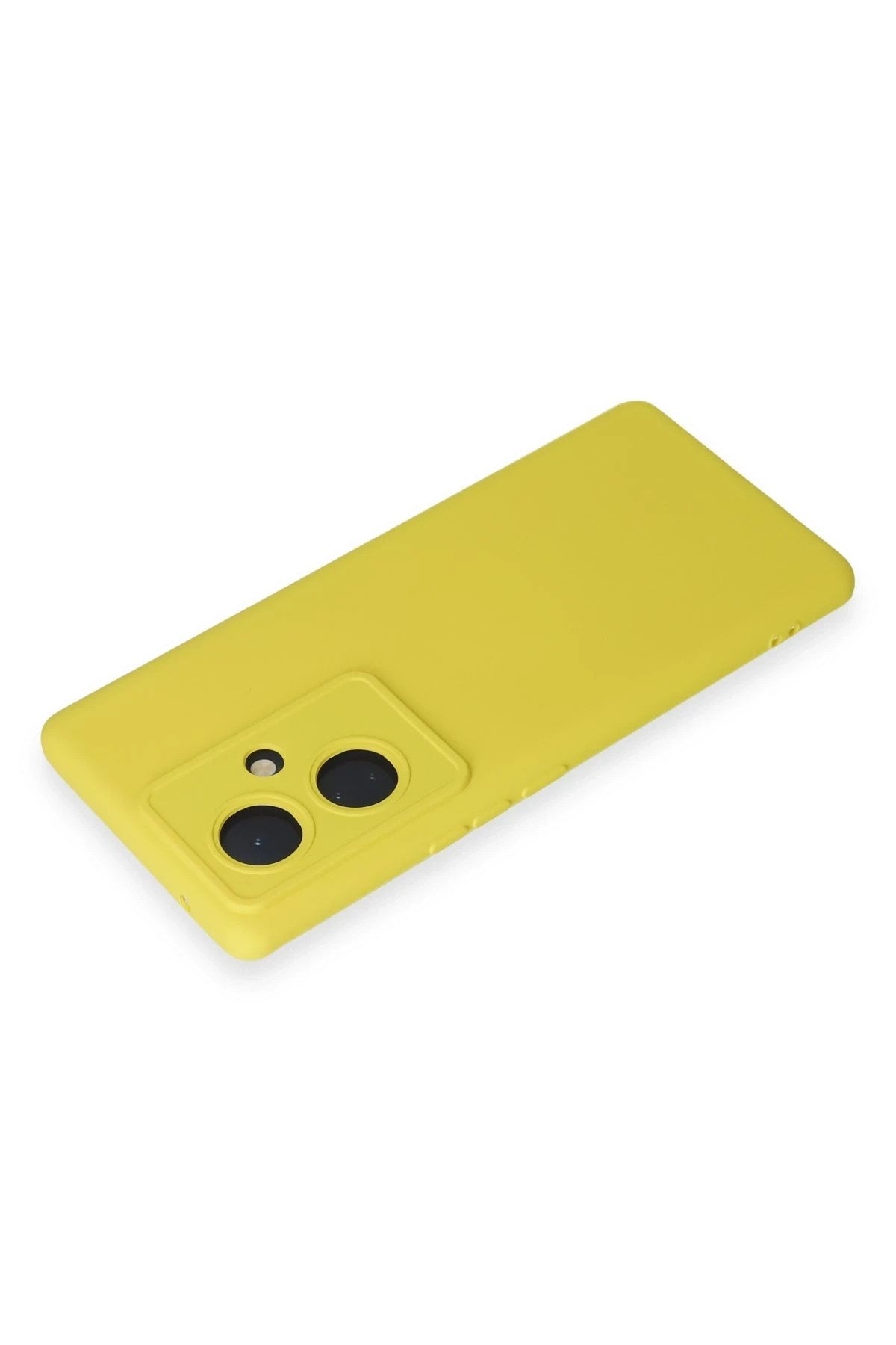 Mey İthalat® Vivo V29 Lite Kılıf Nano içi Kadife Silikon - Sarı