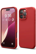 Mey İthalat® iPhone 16 Pro Kılıf First Silikon - Kırmızı