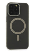 Mey İthalat® iPhone 15 Pro Kılıf Lodos Magneticsafe Mat Kapak - Titan Gri