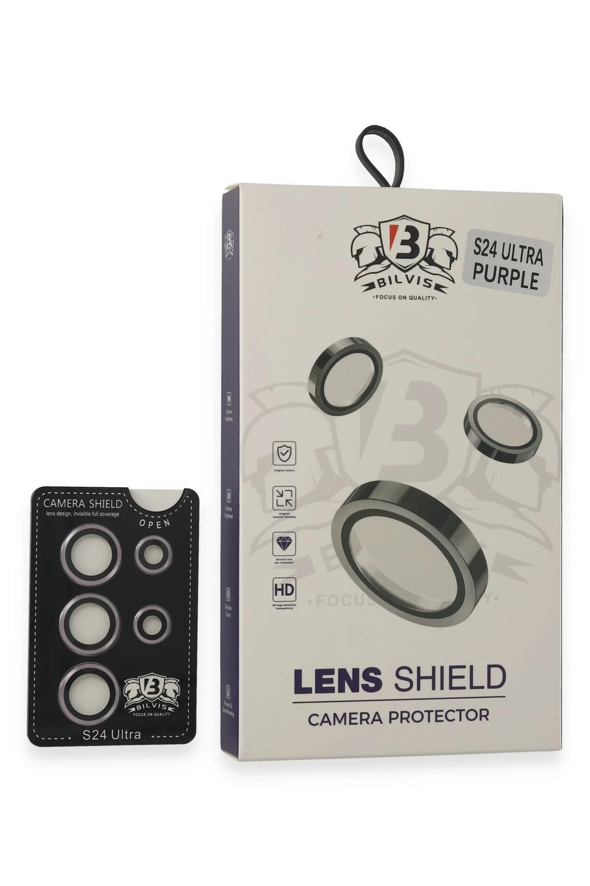 Mey İthalat® Samsung Galaxy S24 Ultra Bilvis Titan Kamera Lens - Derin Mor