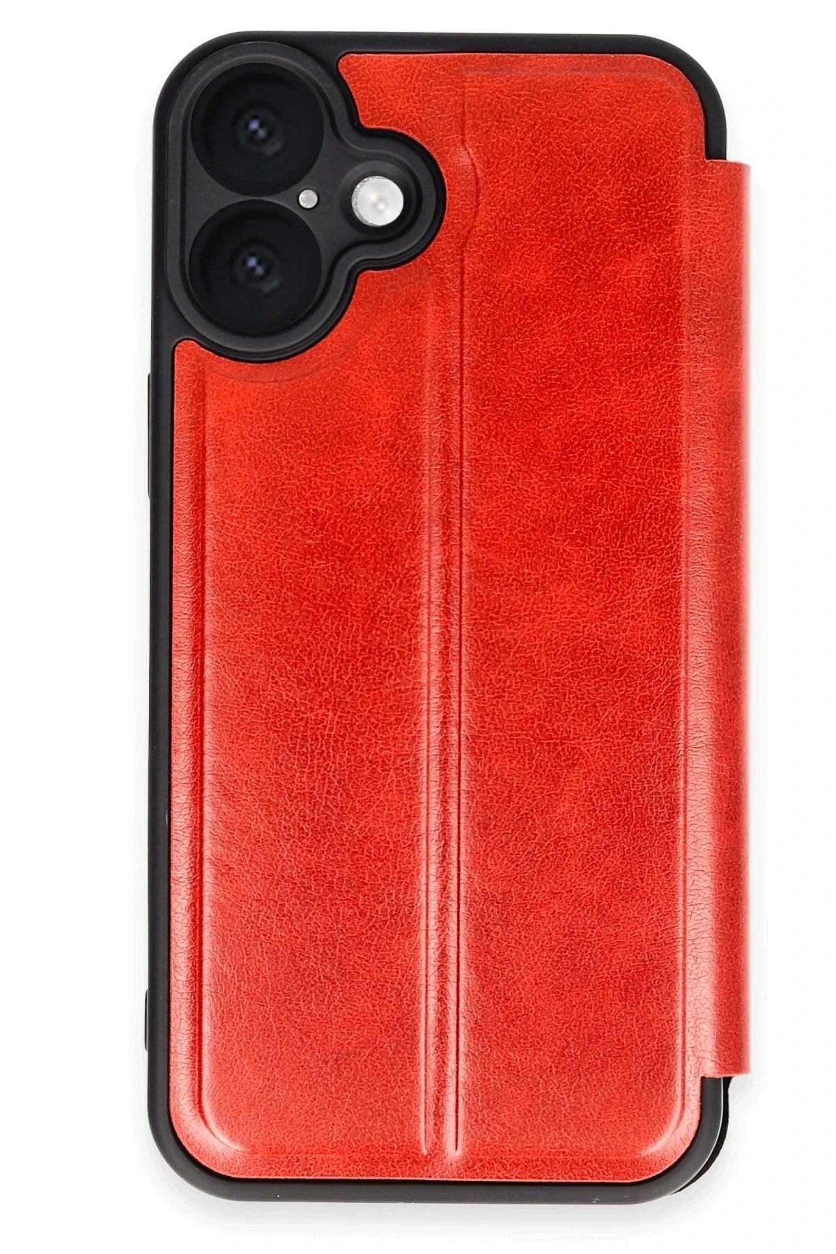 Mey İthalat® iPhone 16 Kılıf Flip Cover - Kırmızı