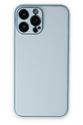 Mey İthalat® iPhone 14 Pro Kılıf Coco Deri Silikon Kapak - Sky Blue