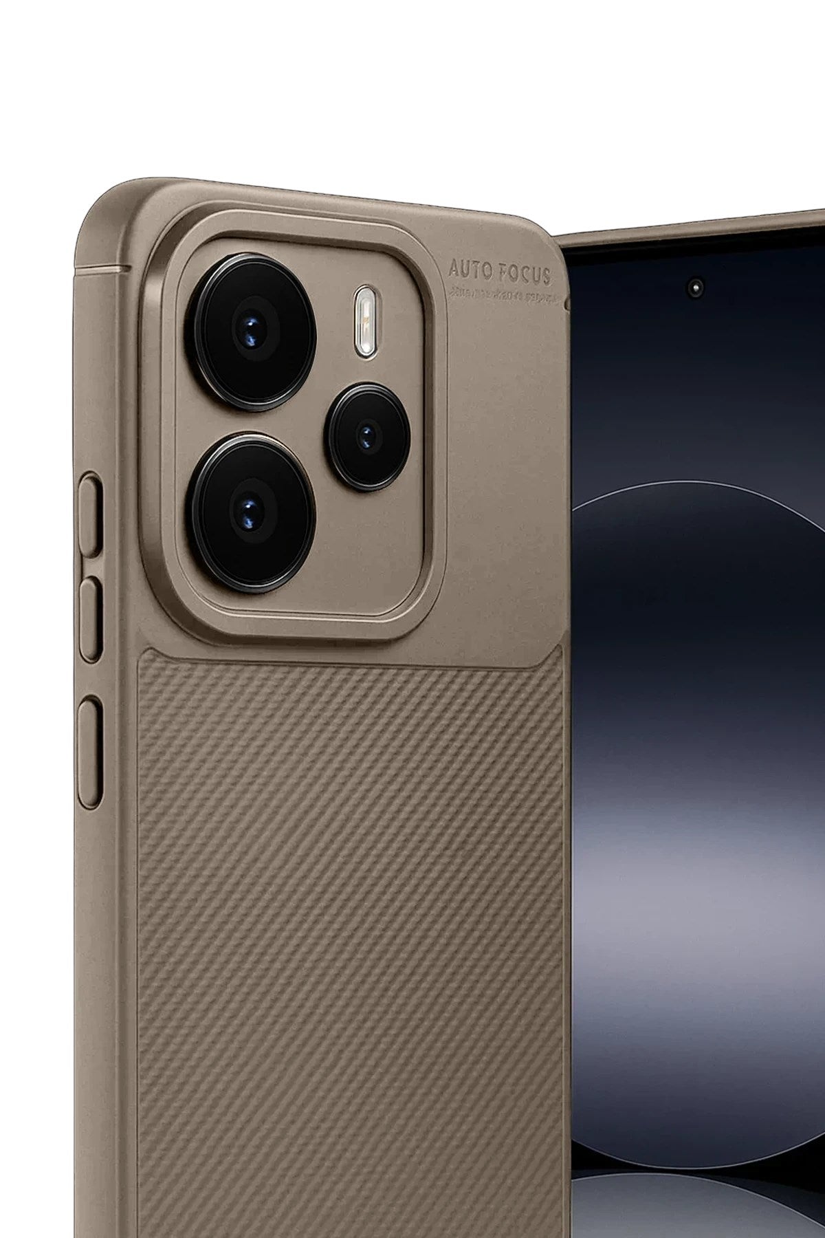 Mey İthalat® Note 14 5G Auto Focus Karbon Kapak - Kahverengi
