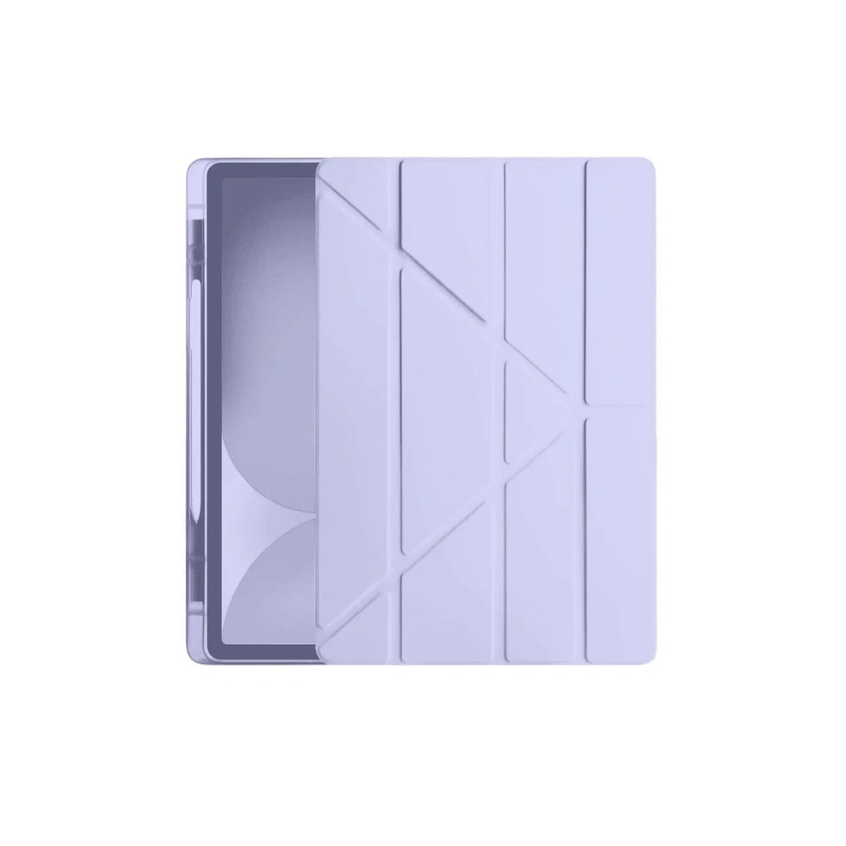 Mey İthalat® iPad Pro 11 (2024) Kılıf Kalemlikli Hugo Tablet Kılıfı - Lila