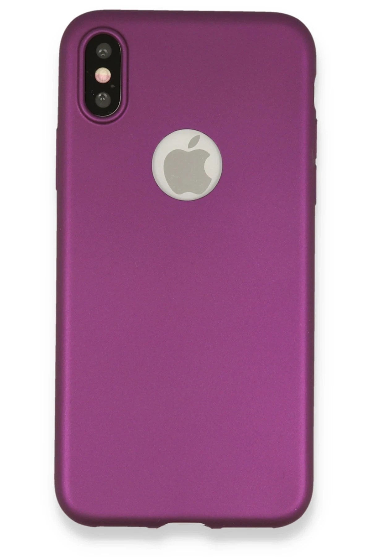 Mey İthalat® iPhone X Kılıf First Silikon - Mürdüm