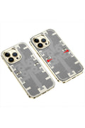 Mey İthalat® iPhone 14 Pro Kılıf Mekanik Bumper Kapak - Gold