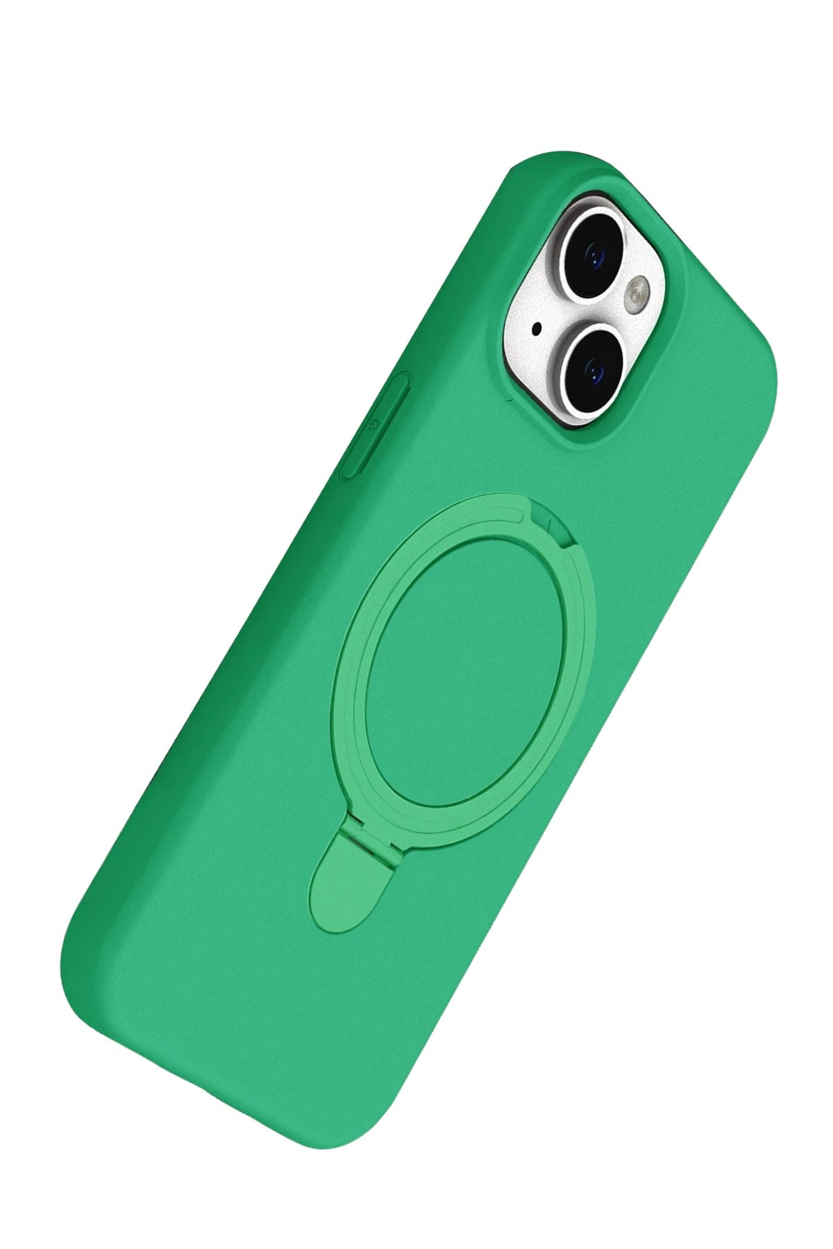 Mey İthalat® iPhone 15 Regal Magsafe Standlı Kapak - Yeşil