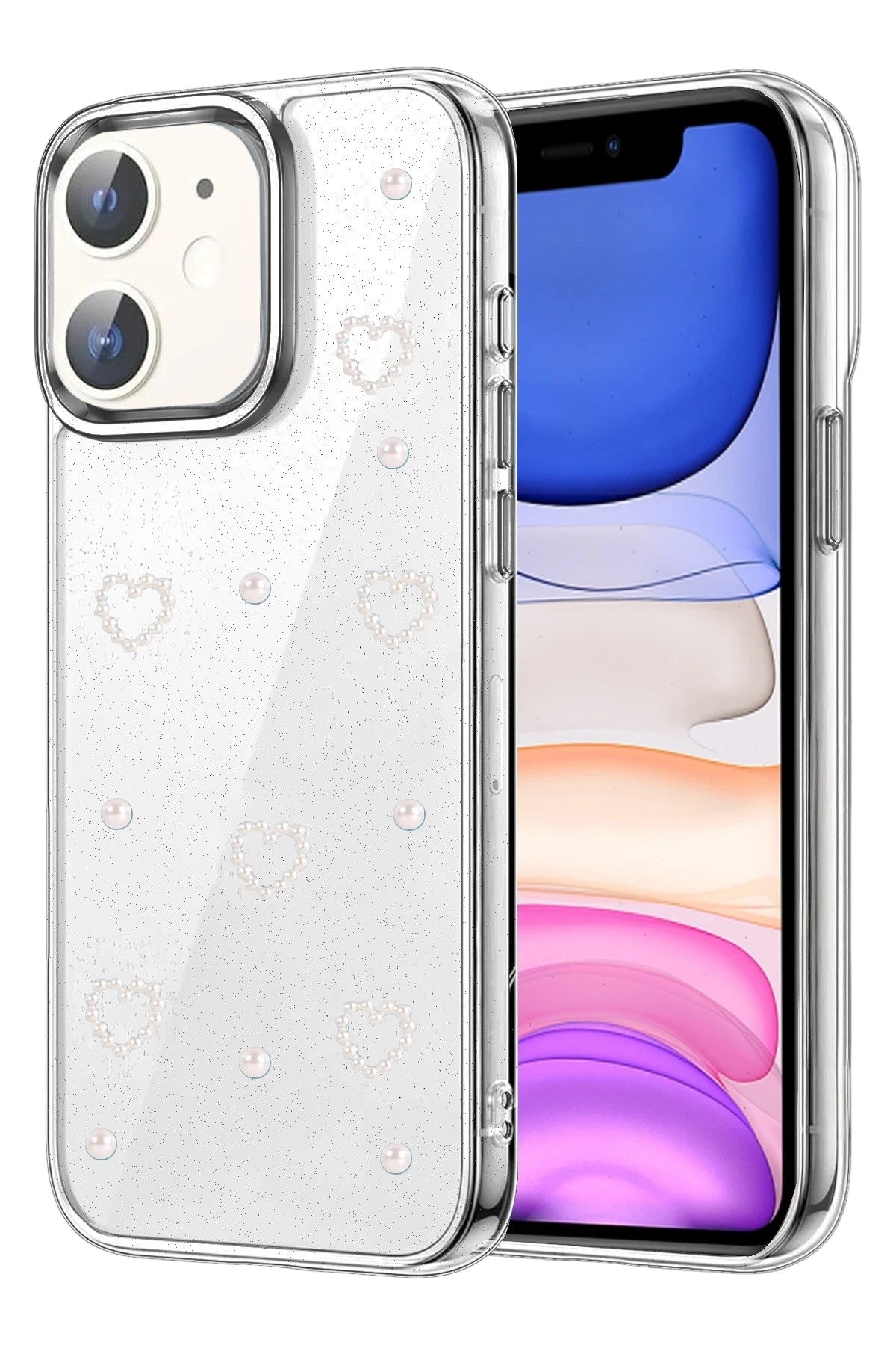 Mey İthalat® iPhone 12 Fiyonk Desenli Kapak - Desen 10
