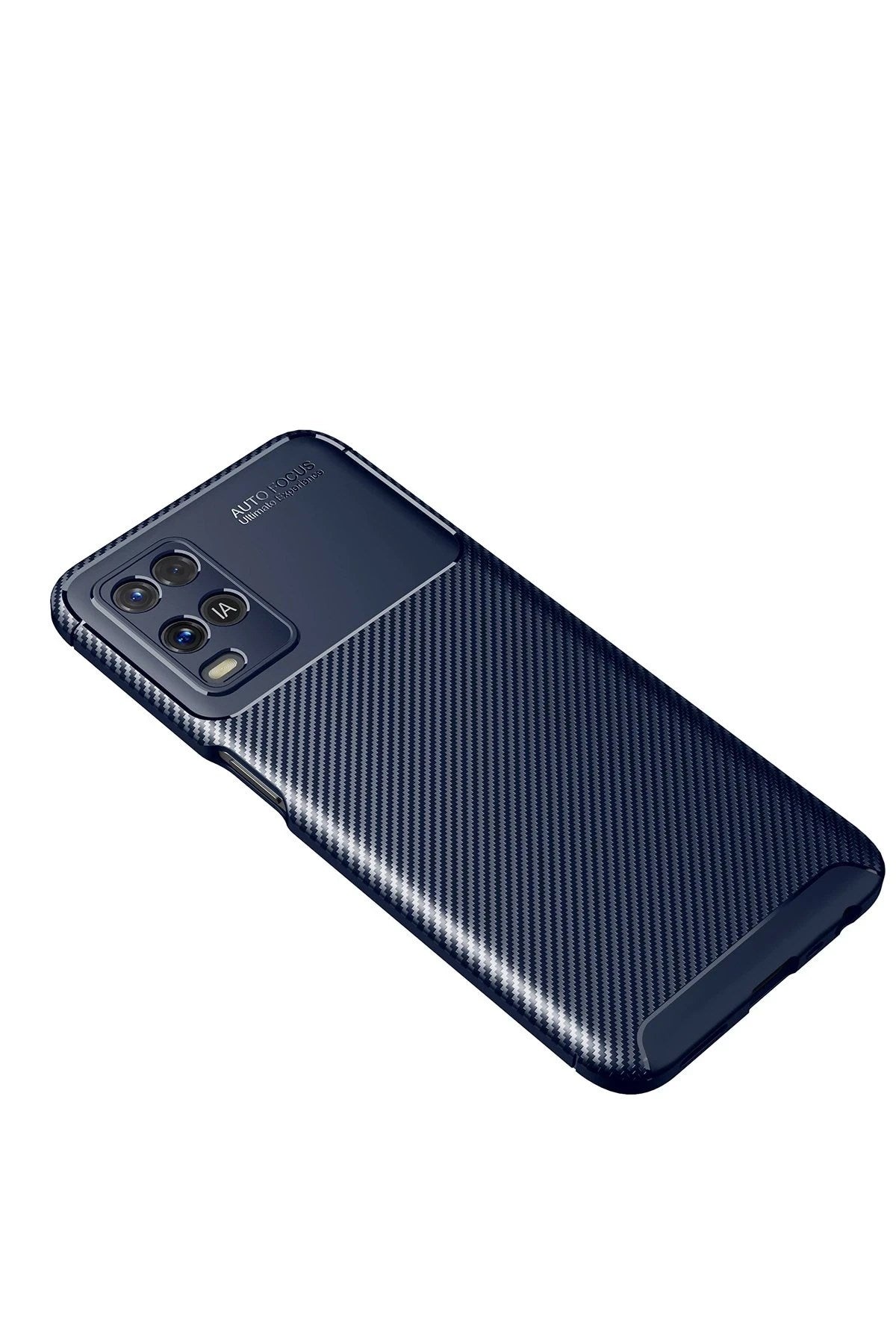 Mey İthalat® A54 4G Kılıf Auto Focus Karbon Kapak - Lacivert