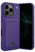 Mey İthalat® iPhone 17 Pro Kelvin Kartvizitli Silikon - Derin Mor
