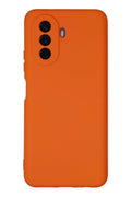 Mey İthalat® Huawei Nova Y70 Kılıf Nano içi Kadife Silikon - Turuncu