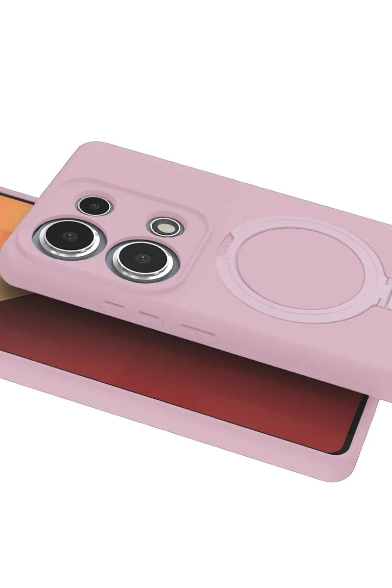 Mey İthalat® Redmi Note 13 Pro 4G Regal Magsafe Standlı Kapak - Açık Pembe