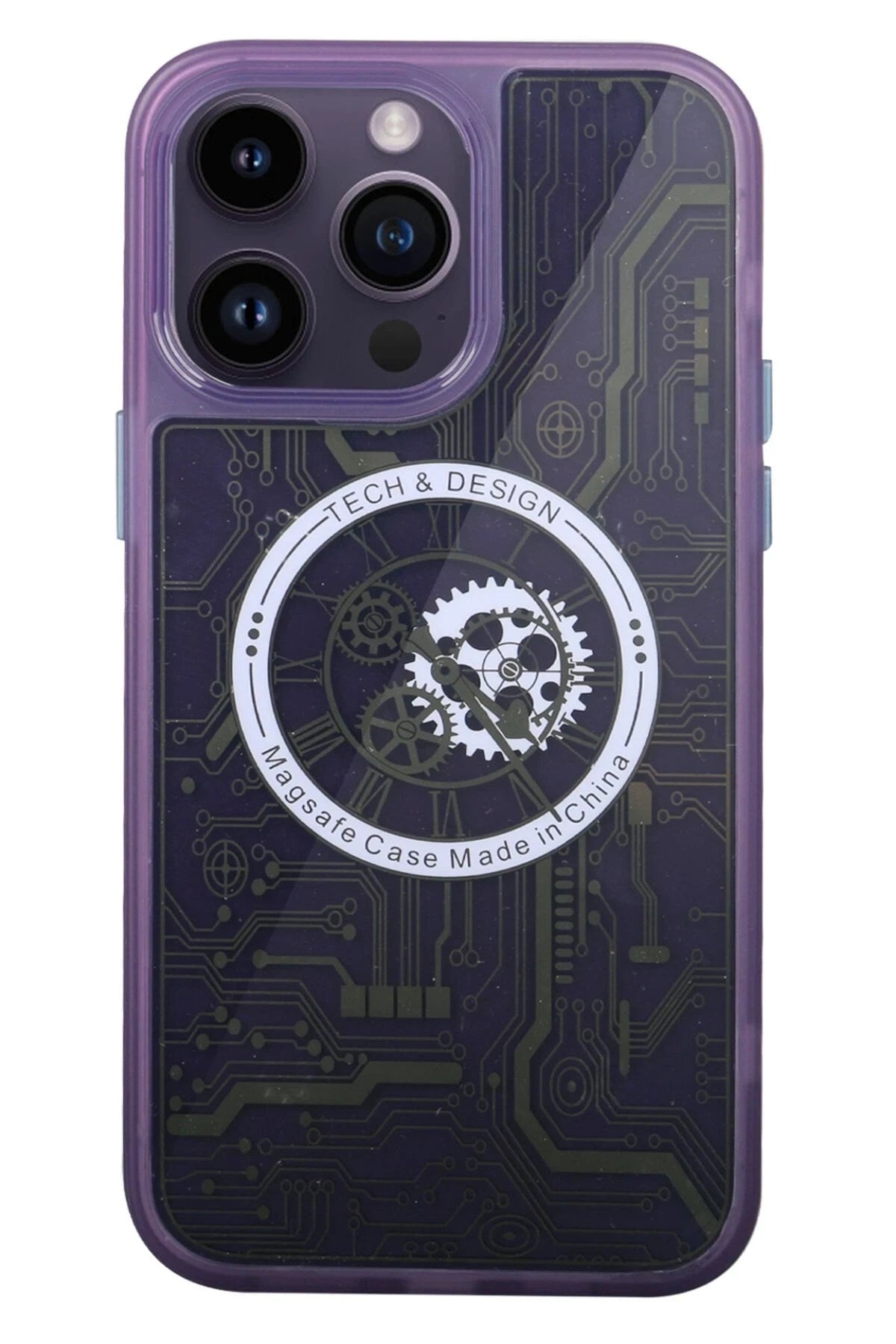 Mey İthalat® iPhone 14 Pro Kılıf Magic Magneticsafe Silikon - Derin Mor