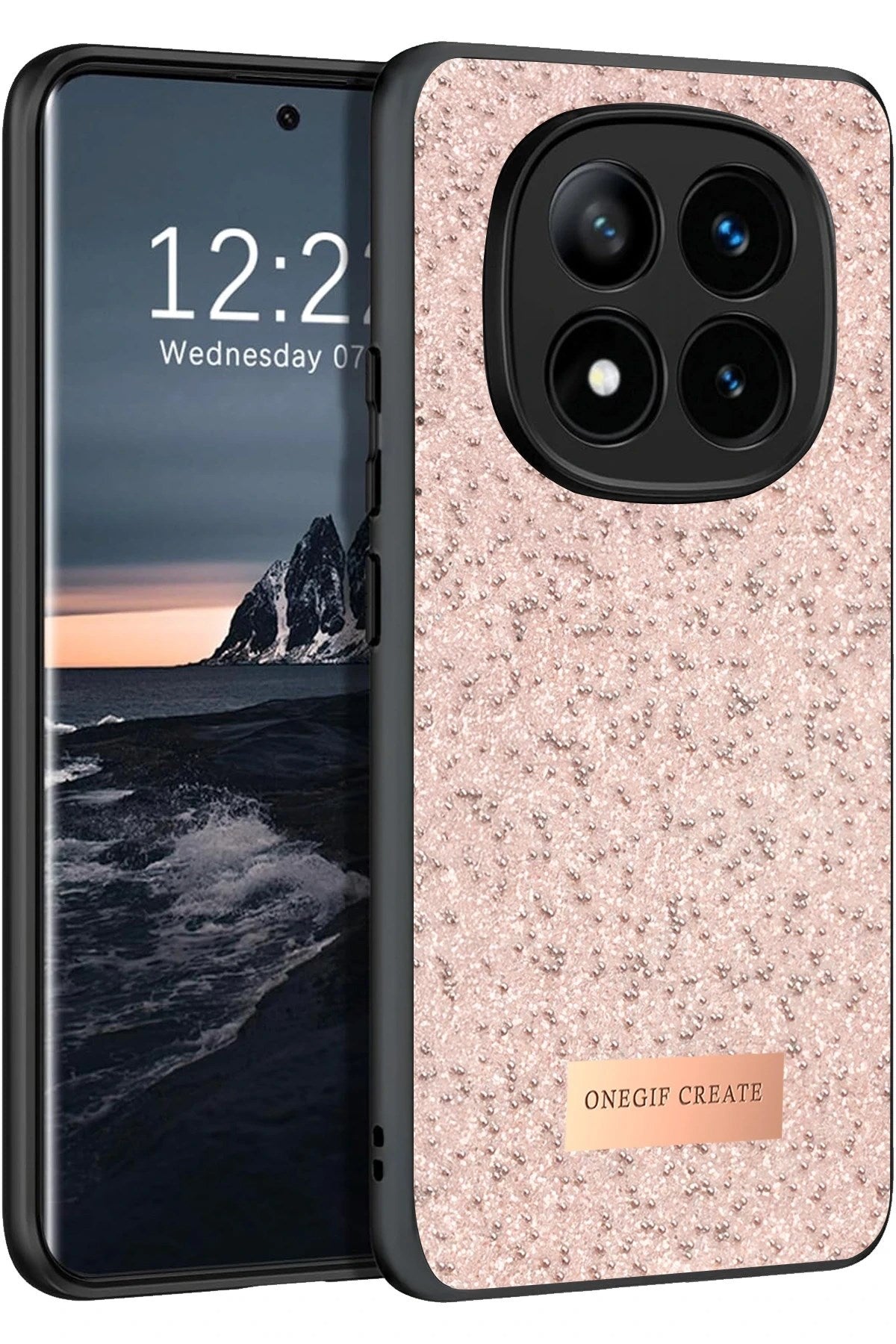 Mey İthalat® Redmi Note 14 Pro 4G Bright Simli Kapak - Pembe