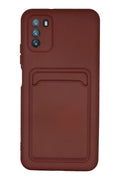 Mey İthalat® Pocophone M3 Kılıf Kelvin Kartvizitli Silikon - Bordo
