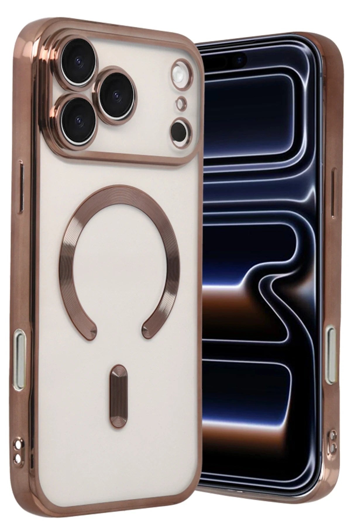 Mey İthalat® iPhone 17 Pro Max Kross Magneticsafe Kapak - Çöl Titanyum