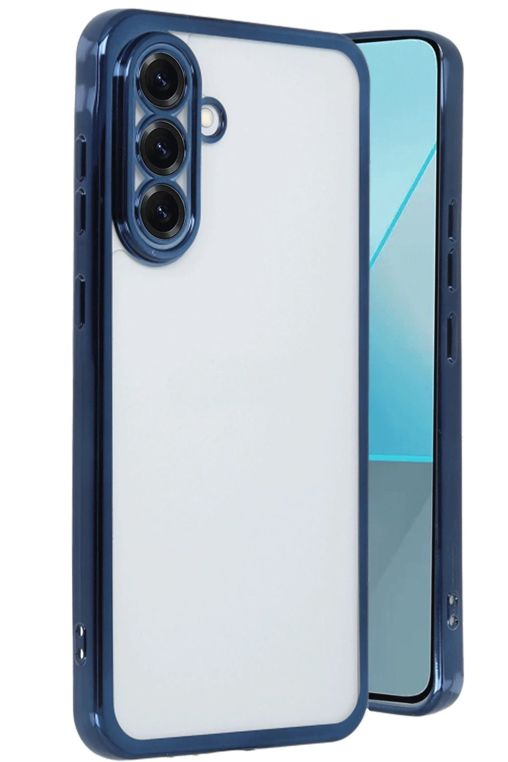 Mey İthalat® Samsung Galaxy A56 Kılıf Lensli Silikon - Lacivert